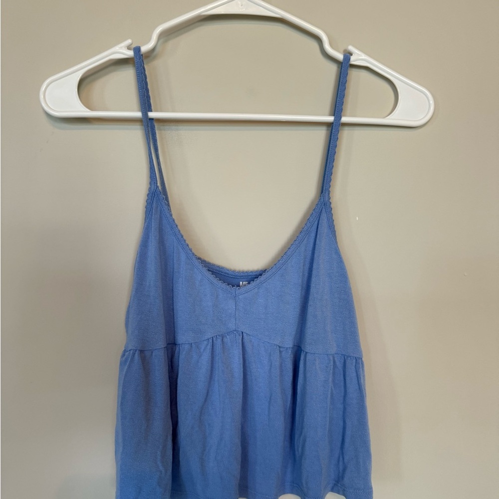 Blue Spaghetti Strap Top